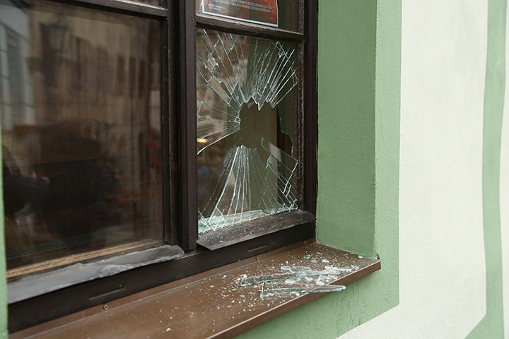 A2B Glass are able to board up broken windows while they are being repaired in Hailsham.